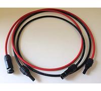 Leloo Lcuihong-copper wire 1 Pair Solar Panel Extension Cable Copper Wire, 6 4 2.5 mm, 2 10 12 14 AWG, Black and Red with Solar PV Cable Connectors Soft & Strong