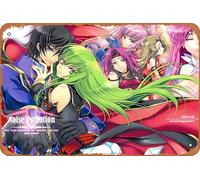 Lelouch Lamperouge Code Geass C C Kallen Kozuki Euphemia Li Britannia Anya Alstreim Cornelia Li Britannia Arthur Anime Poster Home Wall Decoration Retro Metal Tin Sign 8x12 inch