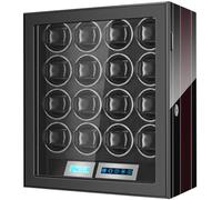 LELTNSOU Watch Winder for 16 Winding Spaces Automatic Watches, Ultra-Quiet Japanese Motors, Built-in LED Illumination and LCD Touchscreen Control