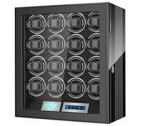 LELTNSOU Watch Winder for 16 Winding Spaces Automatic Watches, Ultra-Quiet Japanese Motors, Built-in LED Illumination and LCD Touchscreen Control
