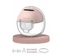 LELUNA Electric Breast Pump, Pink Wearable Breast Pump, Ultra-Quiet in-Bra Pump for Work, Day & Night, One-Tap Pause, Leakproof, 4 Modes 9 Levels, 17/19/21mm Inserts
