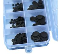 Leluo 500pcs Silicone Conductive Black Particles Carbon Particles Key Conductive Gasket 1.5mm 2mm 2.5mm 3mm 3.5mm 4mm 5mm industry(4.7mmx0.5mm)