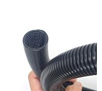 Leluo Black PP Corrugated Plastic Hose - Insulated Wire Harness Conduit Protective Cable Management Threading Hose Flexibility(OD18.5mm 10meter)