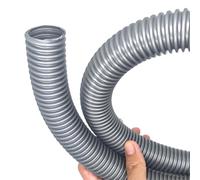 Leluo Car Household Vacuum Cleaner Thread Hose Flexible Replacement Vacuum Tube Bellows Straws Soft Pipe Inner 35mm Outer 42mm Flexibility(Gray,3 Meter)