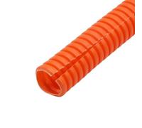 Leluo PP Insulated Corrugated Threading Hose Plastic Corrugated Pipe Wire Hose Protective Sleeve 10mm 12mm 20mm 23mm 29mm 1 Meter Flexibility(Orange,AD 25 x ID 20mm)