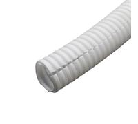 Leluo PP Insulated Corrugated Threading Hose Plastic Corrugated Pipe Wire Hose Protective Sleeve 10mm 12mm 20mm 23mm 29mm 1 Meter Flexibility(White,AD 13 x ID 10mm)