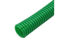 Leluo PP Insulated Corrugated Threading Hose Plastic Corrugated Pipe Wire Hose Protective Sleeve 10mm 12mm 20mm 23mm 29mm 1 Meter Flexibility(Green,AD 25 x ID 20mm)