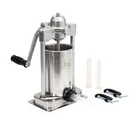 LEM Products Mighty Bite Vertical Stainless Steel 5 Pound Capacity Sausage Stuffer with Plastic Stuffing Tubes