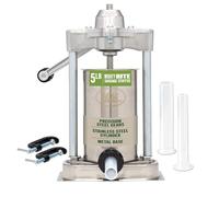 LEM Products Mighty Bite Vertical Stainless Steel 5 Pound Capacity Sausage Stuffer with Plastic Stuffing Tubes