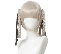 LeMarnia Anime Kakegurui Momobami Kirari Cosplay Wig Halloween Costume Wig Gray Braid Wig
