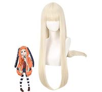 LeMarnia Anime Yomoduki Runa Cosplay Wig Halloween Costume Wig Golden Long Straight Hair
