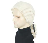 LeMarnia Beige Colonial Curly Judge Wig Halloween Costume Cosplay Wig