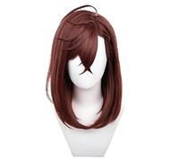 LeMarnia Momo Ayase Cosplay Wig Medium Length Brown-Red Wig Halloween Costume Wig