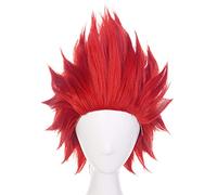 LeMarnia Red Short Anime Cosplay Wig Kirishima Eijiro Halloween Party Wig