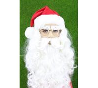LeMarnia Santa Claus Wig and Beard Set Long White Old Man Wig Wizard Wig Costume Accessories Santa Set for Men