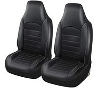 LEMAS Car Leather Seat Cover Sets for MG HS 2018 2019 2020 2021 2022 2023 2024 2025, Waterproof Nonslip Breathable Seat Cushion Protector Accessories,C-gray line