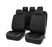 LEMAS Car Leather Seat Cover Sets for Volvo 850 Estate (855) 1992-1997, Waterproof Nonslip Breathable Seat Cushion Protector Accessories,C-Black