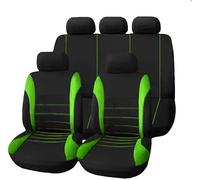 LEMAS Car Seat Cover Sets for Mini Cooper One S R50 R53 R56 R60 F55 F56 R58 R59, 5 Seats Full Surround Seat Protector Comfortable and Breathable Interior Accessories,G-Green