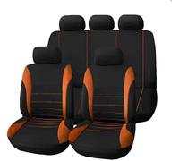 LEMAS Car Seat Cover Sets for NIssan Juke 2010 2011 2012 2013 2014 2015 2016 2017 2018 2019, 5 Seats Full Surround Seat Protector Comfortable and Breathable Interior Accessories,D-Orange