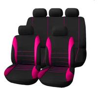 LEMAS Car Seat Cover Sets for Suzuki Swift 2011-2016 2017 2018 2019 2020 2021 2022 2023 2024 2025, 5 Seats Full Surround Seat Protector Comfortable and Breathable Interior Accessories,E-Rose Red