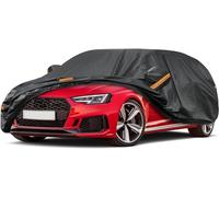 LEMAS Full Car Cover for Audi A4 Avant (2004-2022 2023 2024), Snowproof/Scratchproof/Anti-UV All Weather Protection, Breathable Oxford Car Tarpaulin,Black