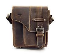 Lemasi Compact Buffalo Leather Women's Men's Shoulder Bag Messenger Bag Handbag Vintage Brown