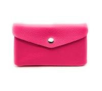 Lemasi Women's Men's Soft Cowhide Leather Wallet Made in Italy, neon pink | Compact dimensions 16 x 9 x 2 cm, 85 g light - made of pure, unlined leather, pleasantly soft, 3 compartments