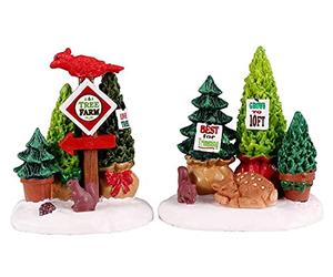 Lemax 14844 Vail Village Accessory: Tree Farm Display (set of 2)