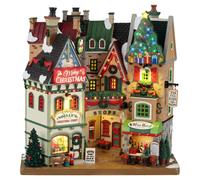 Lemax Facades Tis the Season Shops in Multicolor, Size 28cm | Charlies