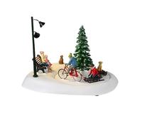 Lemax 34087 Vail Village Accessory: Snowbiking with Dad