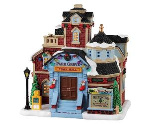 Lemax 35045 Caddington Village Lighted Building: Park Grove Town Hall