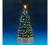 Lemax 39cm Musical Tree Christmas Village Scene - Multicoloured - 54580