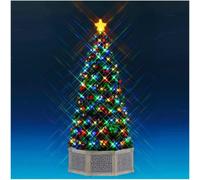Lemax 54580 Musical Christmas Tree 39cm LED Light Up Xmas Village Decoration