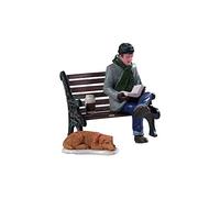 Lemax 92777 Relaxing Day Set of 2 - Relaxed Day - Man Reads Newspaper - General Product - Accessories Christmas Village