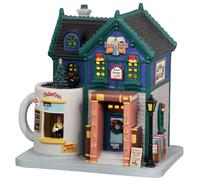 Lemax 35038 Caddington Village Lighted Building: Books & Brews Café