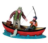 Lemax - Canoe Catch - Fisherman in the Boat - Polyresin - Figures & Accessories for Your Own Little Christmas World