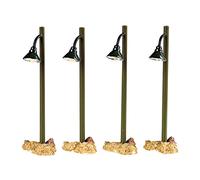 Lemax Christmas Figurine Rustic Street Lamps, Set of 4, Multicolor, LED, Battery Powered