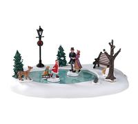 Lemax Table Accents, Victorian Skaters, Christmas Village Table Piece, B/O(4.5V)