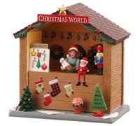 Lemax CHRISTMAS MARKET - CHRISTMAS WORLD BOOTH, B/O (3V)