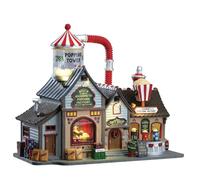 Lemax Christmas Village Bells Gourmet Popcorn Factory With 4.5V Adaptor - 75188