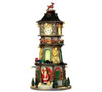 Lemax Christmas Clock Tower, With 4.5V Adaptor