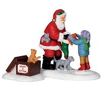 Lemax Village Collection 22045 Christmas Village Figurine: Santa and Kittens