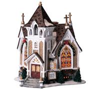 Lemax Christmas Village Little River Church Battery Operated Led - 45069
