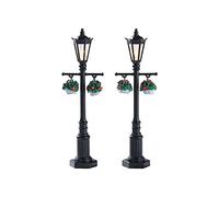 Lemax Christmas Village Old English Lamp Post Set Of 2 Battery Operated (4.5V) - 74231