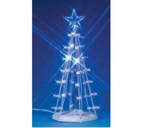 Lemax Christmas Village Silhouette Tree Lit Blue B/O