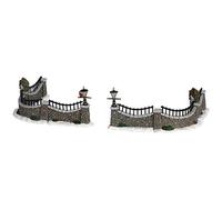 Lemax Christmas Village Stone Wall Set Of 6 - 63576