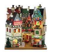 Lemax Facades Tis the Season Shops in Multicolor, Size 28cm | Charlies
