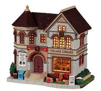 LEMAX Christmas Village Village Library Battery Operated Led -25889, Multi Coloured, 7.09 x 7.48 x 4.72 inches 18 x 19 x 12 cm