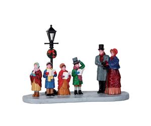Lemax Christmas Village Xmas Figurine - Street Lamp Serenade Scene Decoration