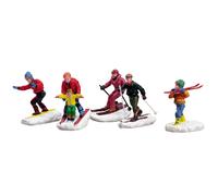 Lemax Christmas Village Winter Fun Figurines Set Of 5-92357